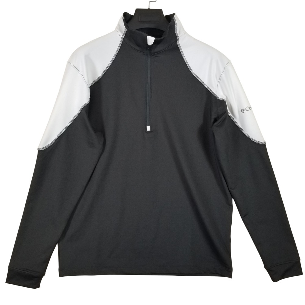 Columbia Golf Mens Omni-Wick Panel Pullover Black White 1/4 Zip M 19S46ML-FOI895 - Picture 1 of 7